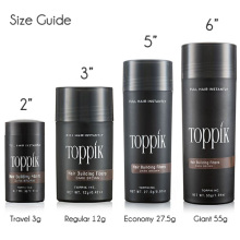 Fibres de renforcement des cheveux pour la perte de cheveux Poudre de fibres capillaires de marque Toppik